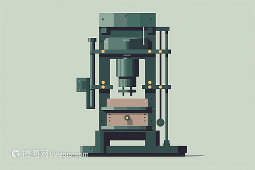 工厂液压机 工业机械的平面解析